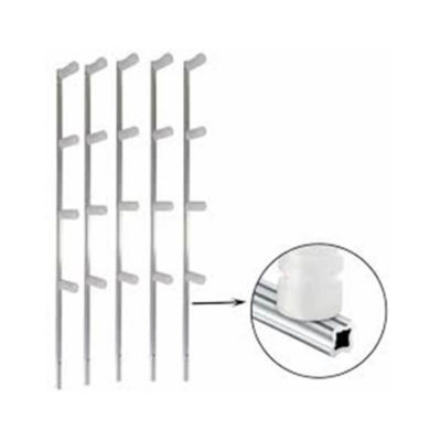 HASTE C/4 ISOLADORES 75CM ESTRELA ALUMINIO