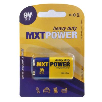 BATERIA SUPER HEAVY 9V MXT BLISTER DUTY ZINCO