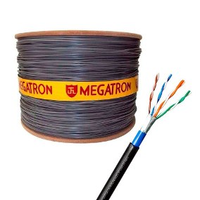 CABO DE REDE MEGATRON CAT5E PRETO CX 300 MTS