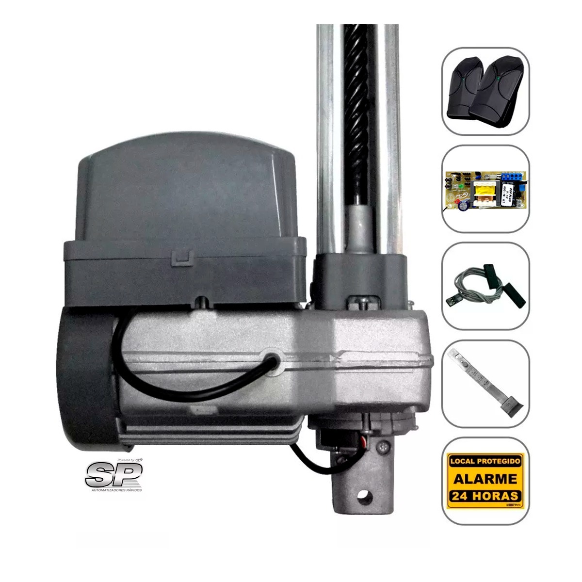 KIT MOTOR BV POTENZA PREDIAL ANALOGICA 127V 60HZ /(RED. 1:26 - 5/8") (CHAPA U) / CENTRAL 4 TRIMPOTS / 300KG / 1/3CV / 10,5 SEG / 50 CICLOS PPA