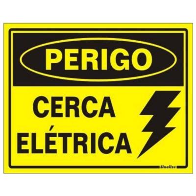 PLACA  ADV. CERCA ELETRICA